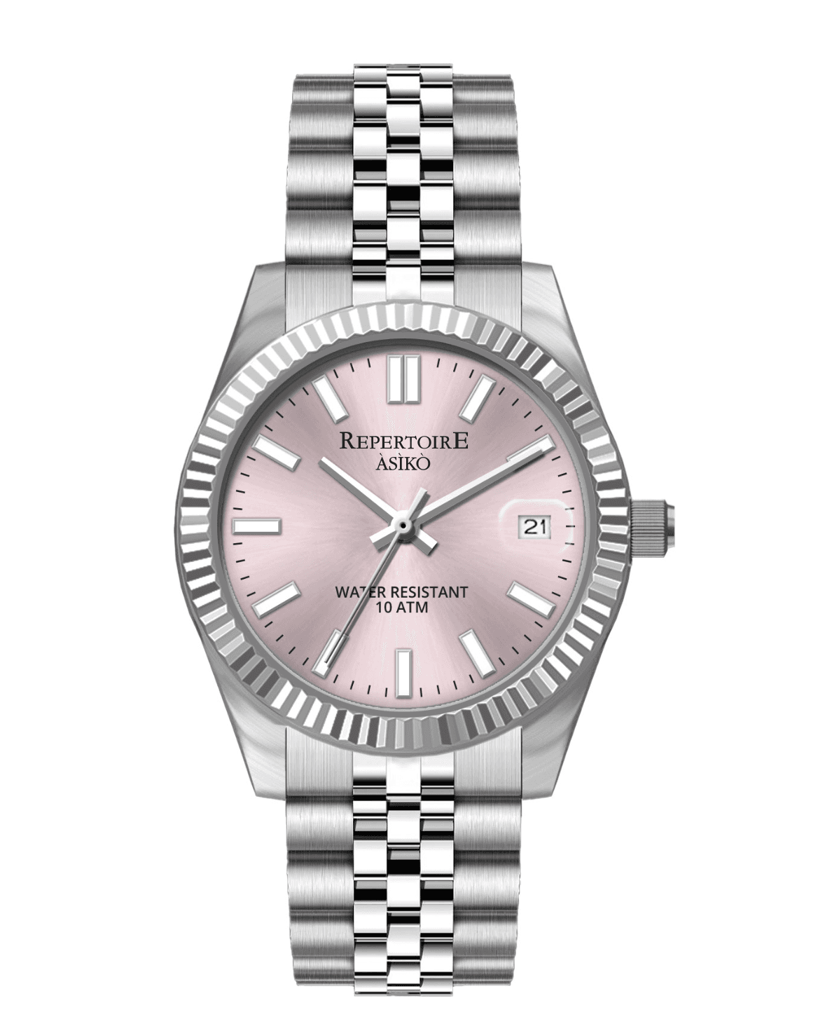 Àsìkò Àdùn blush dial steel bracelet watch