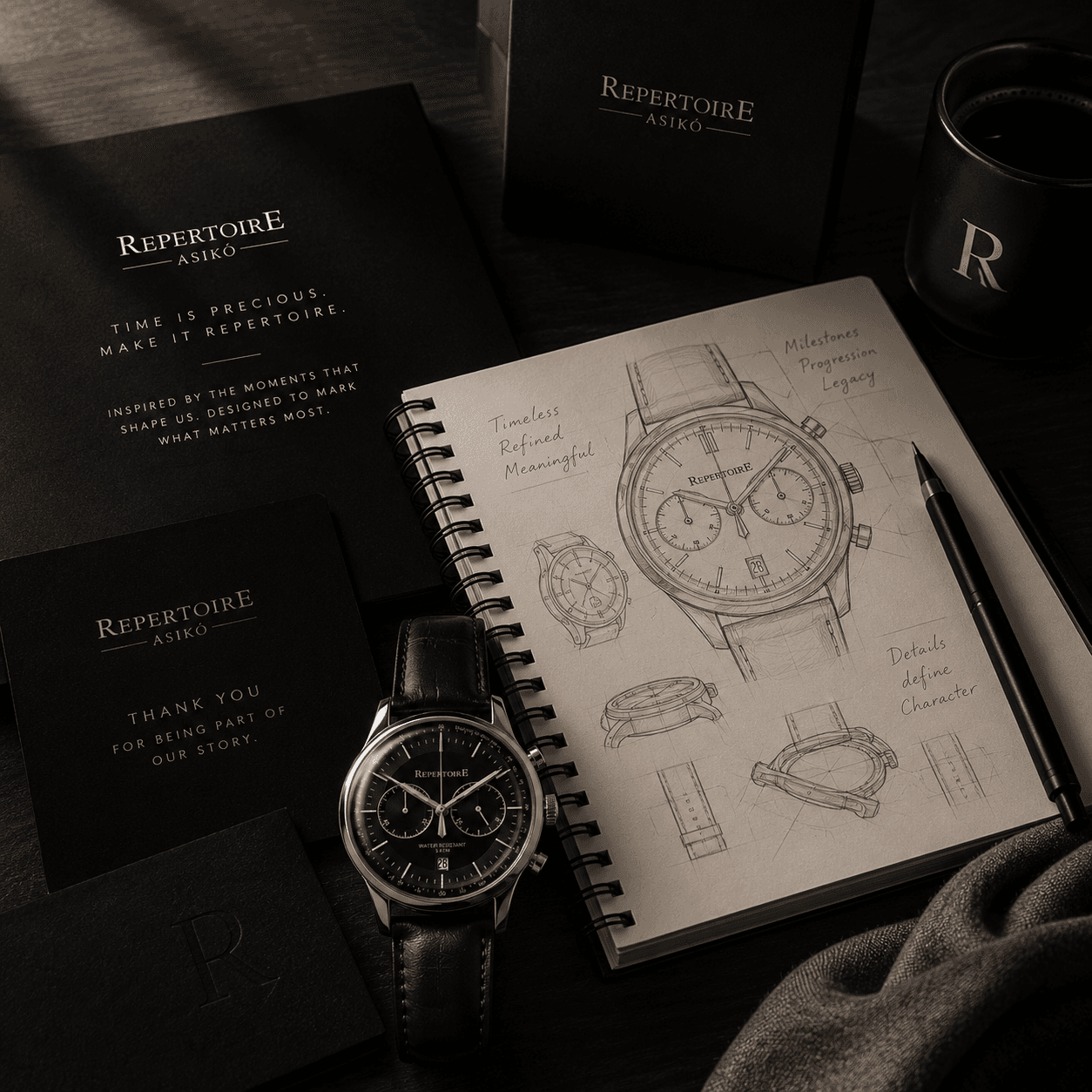 Repertoire design and customer presentation materials